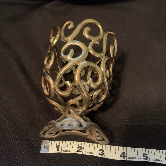 Ornate Brass Egg Sphere stand - Picture 5 of 5